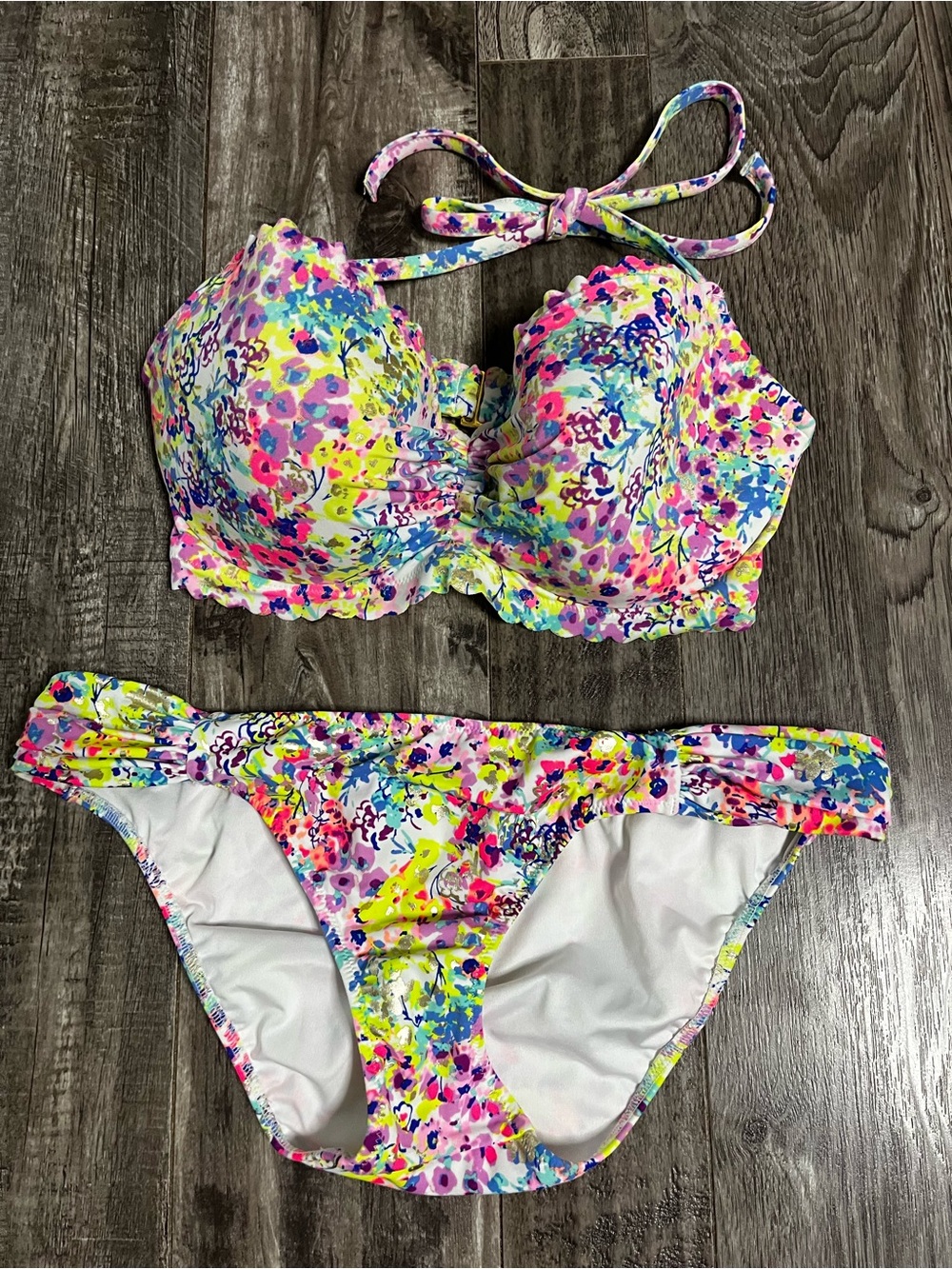 Victoria's Secret Floral  Getaway Halter Bikini